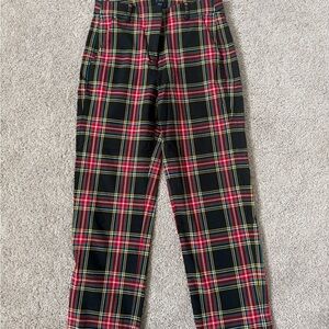 J. Crew Black and Red Plaid Kallie Pant